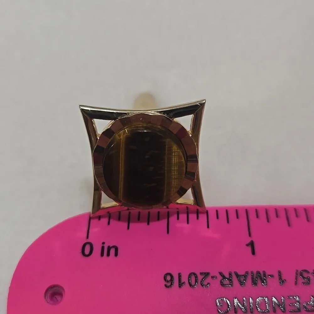 Cufflinks With Natural Tigers Eye Stone